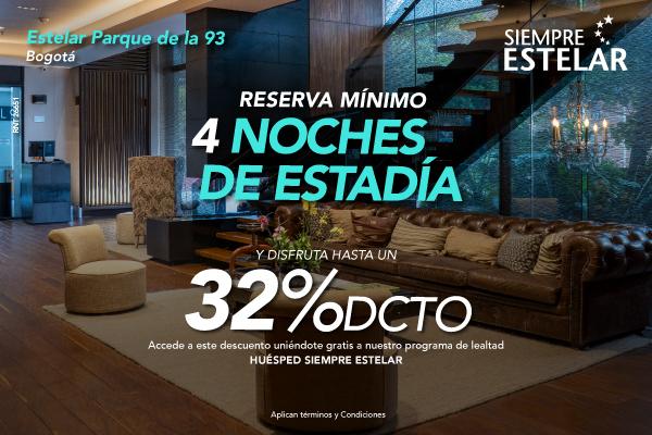 Más noches, más ahorro, más Estelar! ESTELAR Parque de la 93 Colombia - Bogotá Más noches, más ahorro, más Estelar! ESTELAR Parque de la 93 Colombia - Bogotá